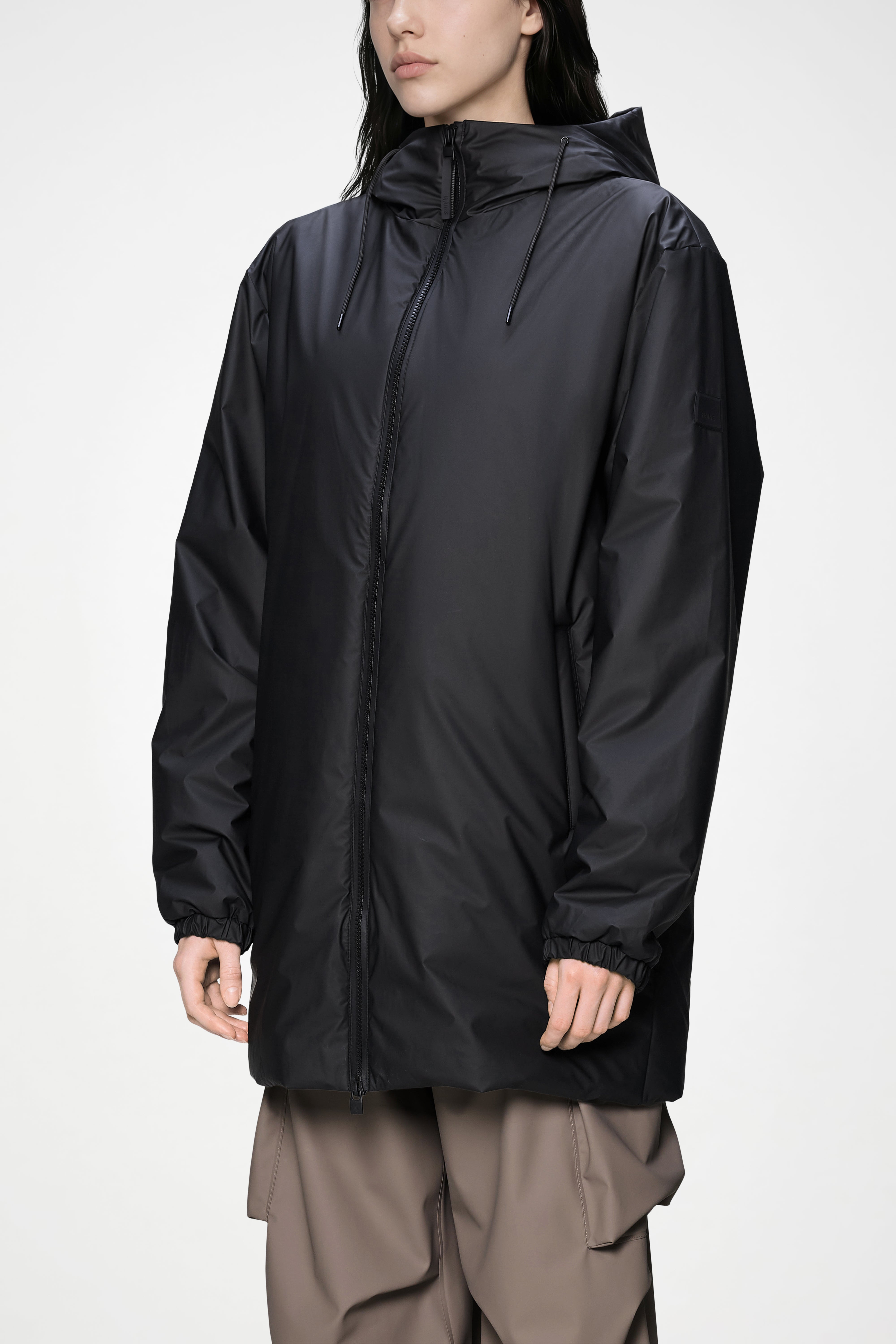 RAINS Lohja Long Insulated Jacket Black Jacket