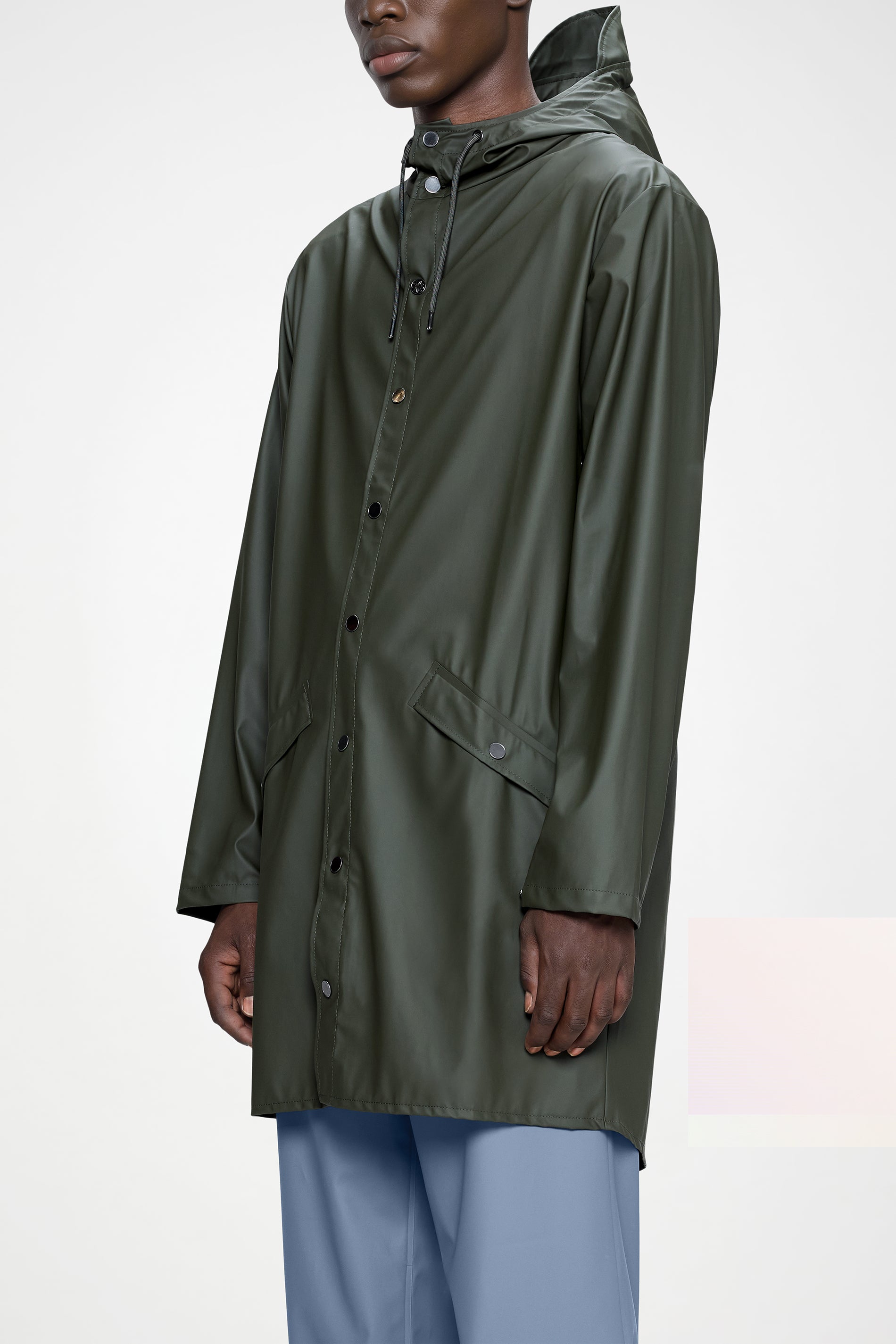 RAINS Long Jacket Green Jacket