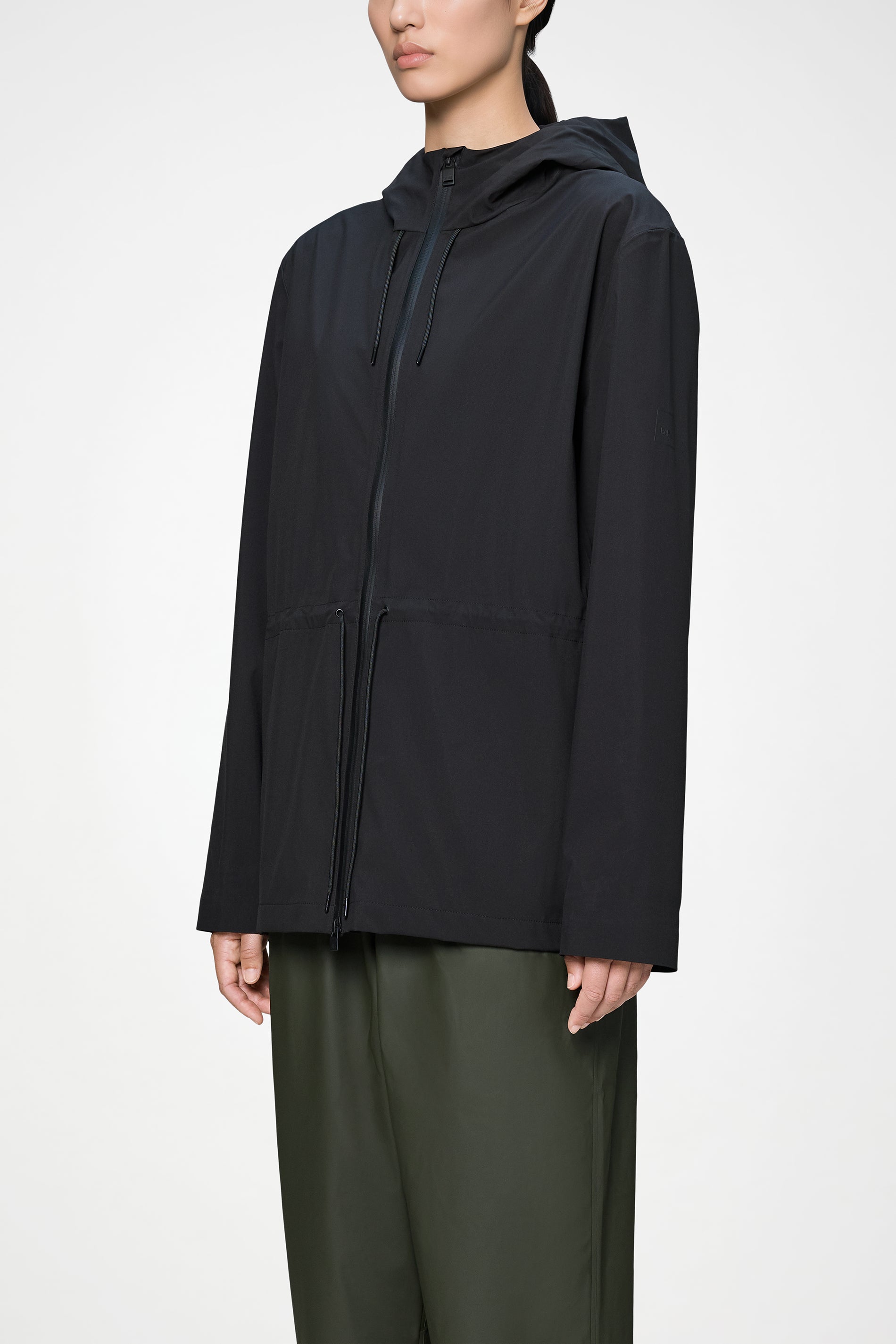 RAINS Suva Hardshell String W Jacket Black Jacket