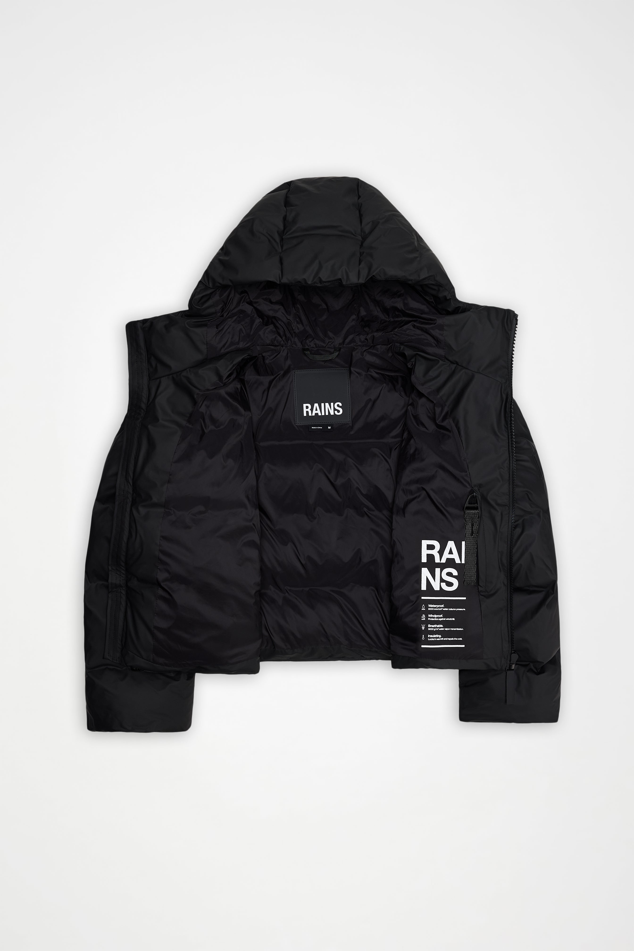 RAINS Alta Short Puffer Jacket Black Jacket
