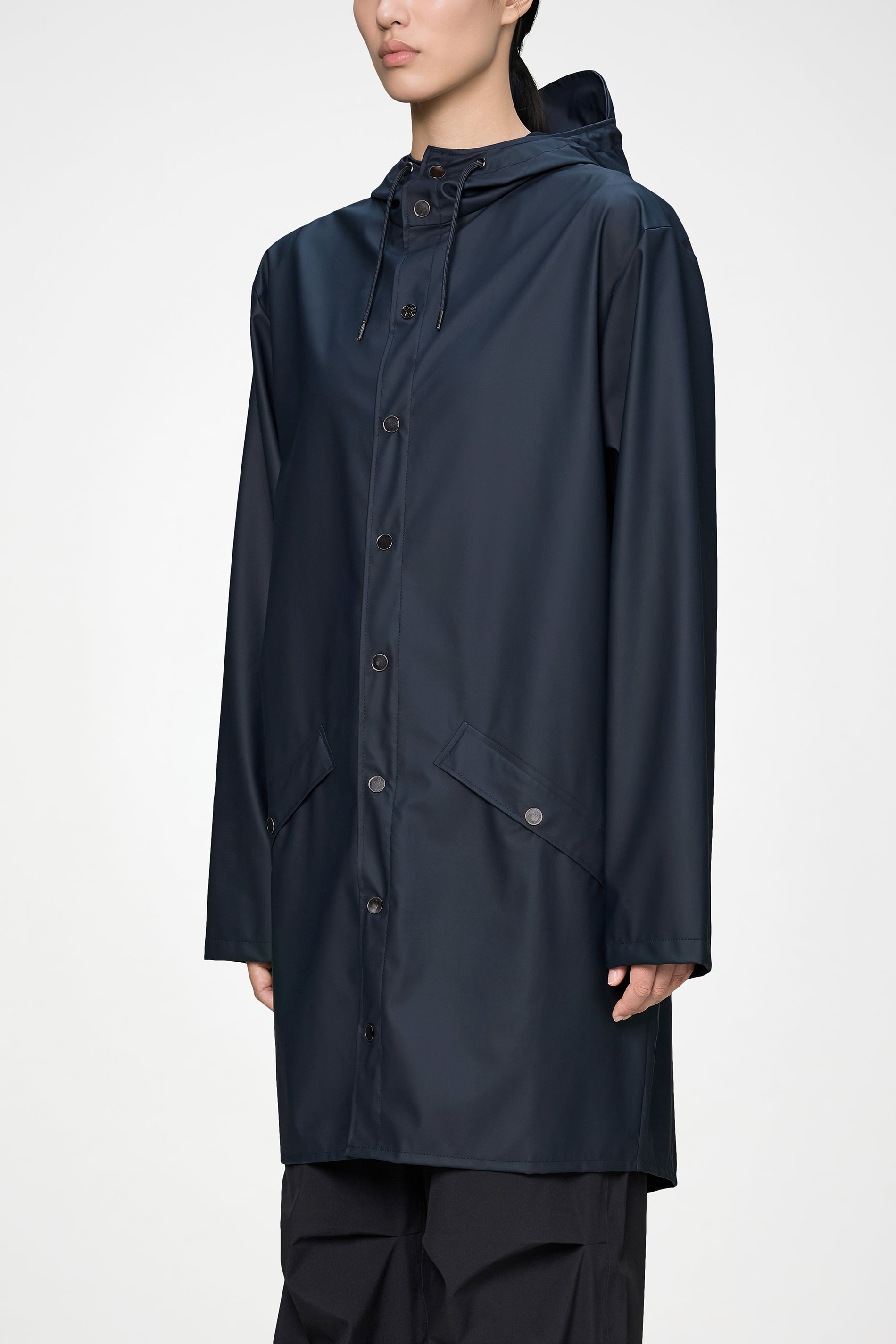 RAINS Long Jacket Navy Jacket