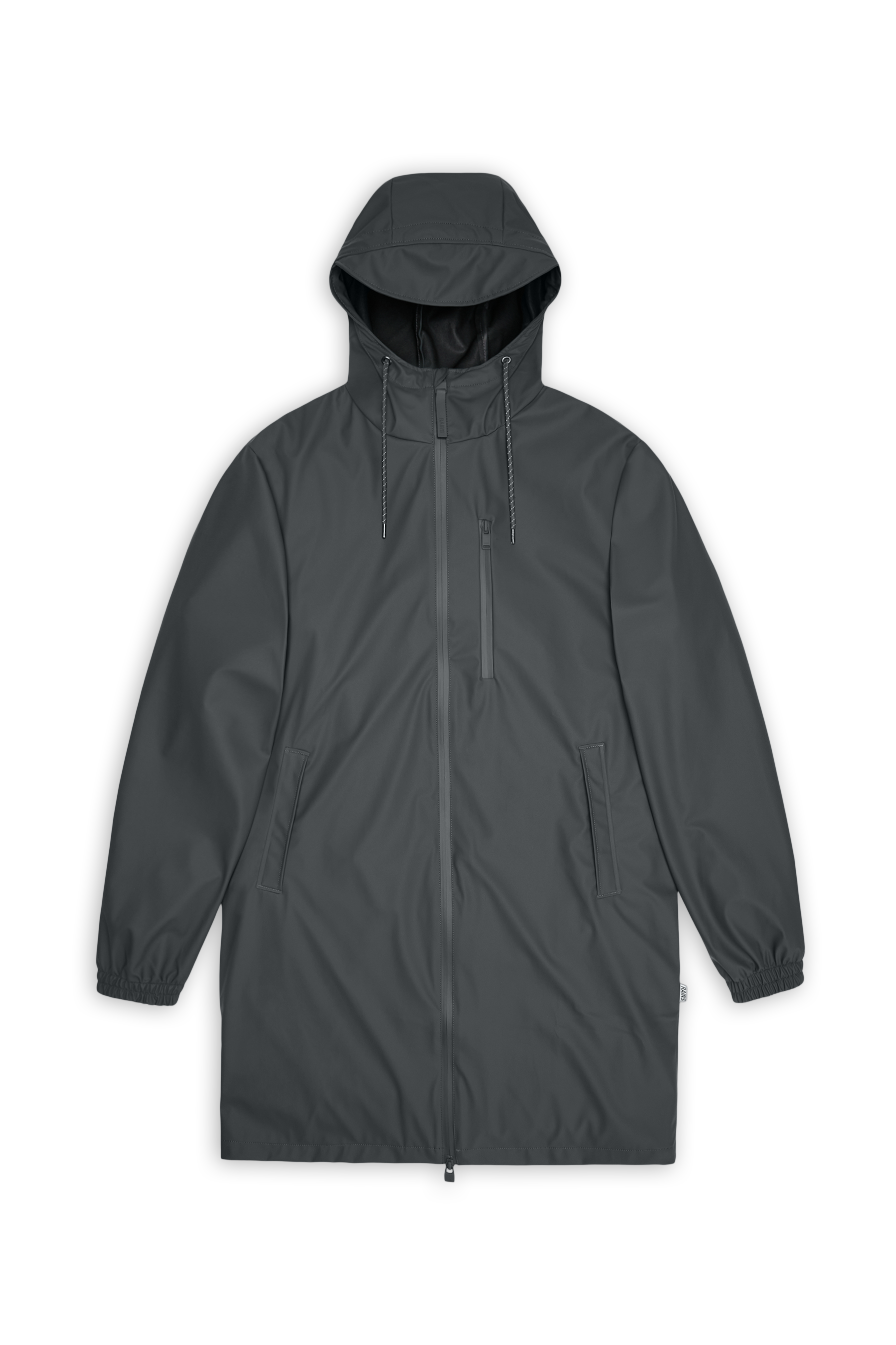 RAINS Long Storm Breaker Dark Grey Jacket