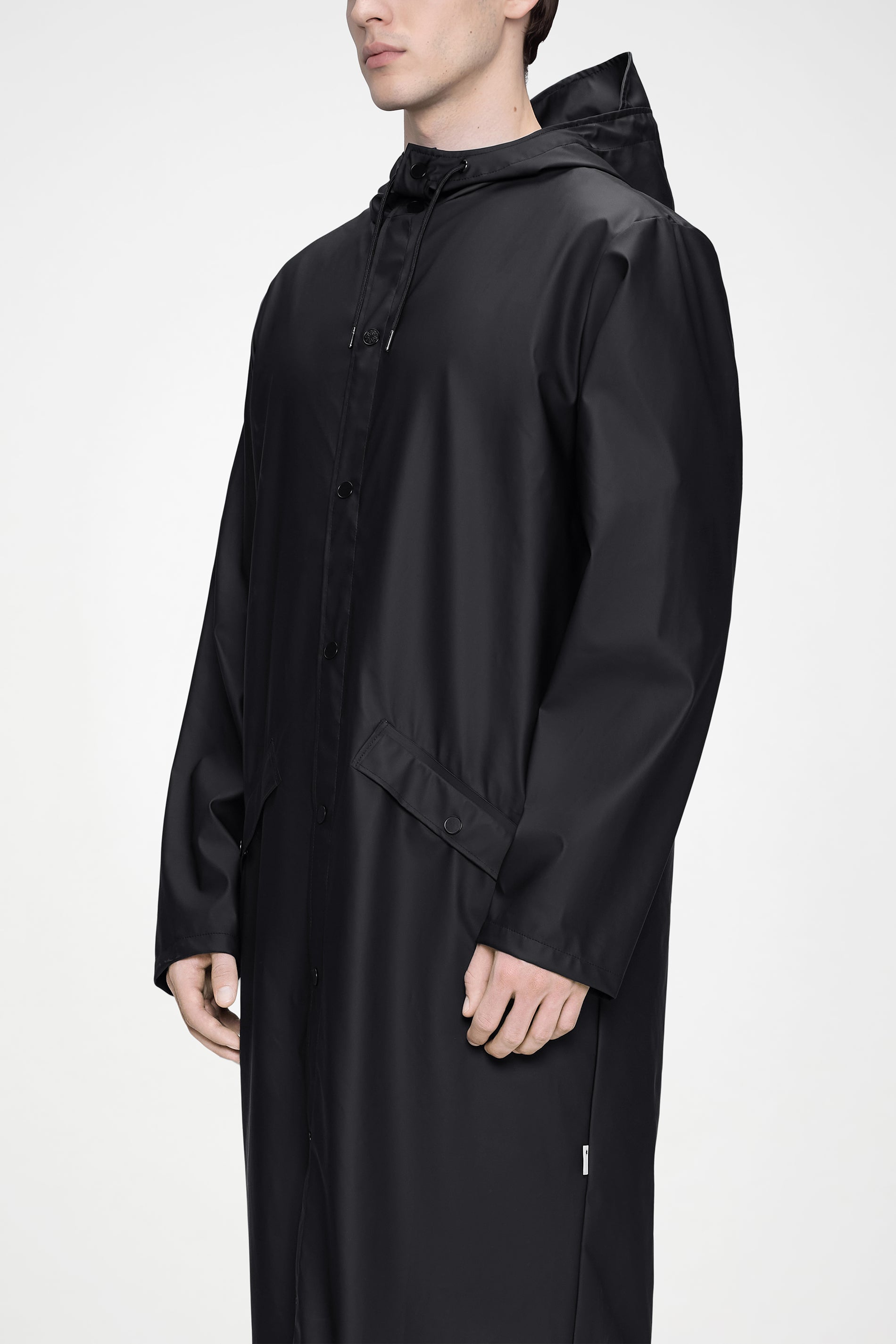 RAINS Longer Jacket Black Jacket