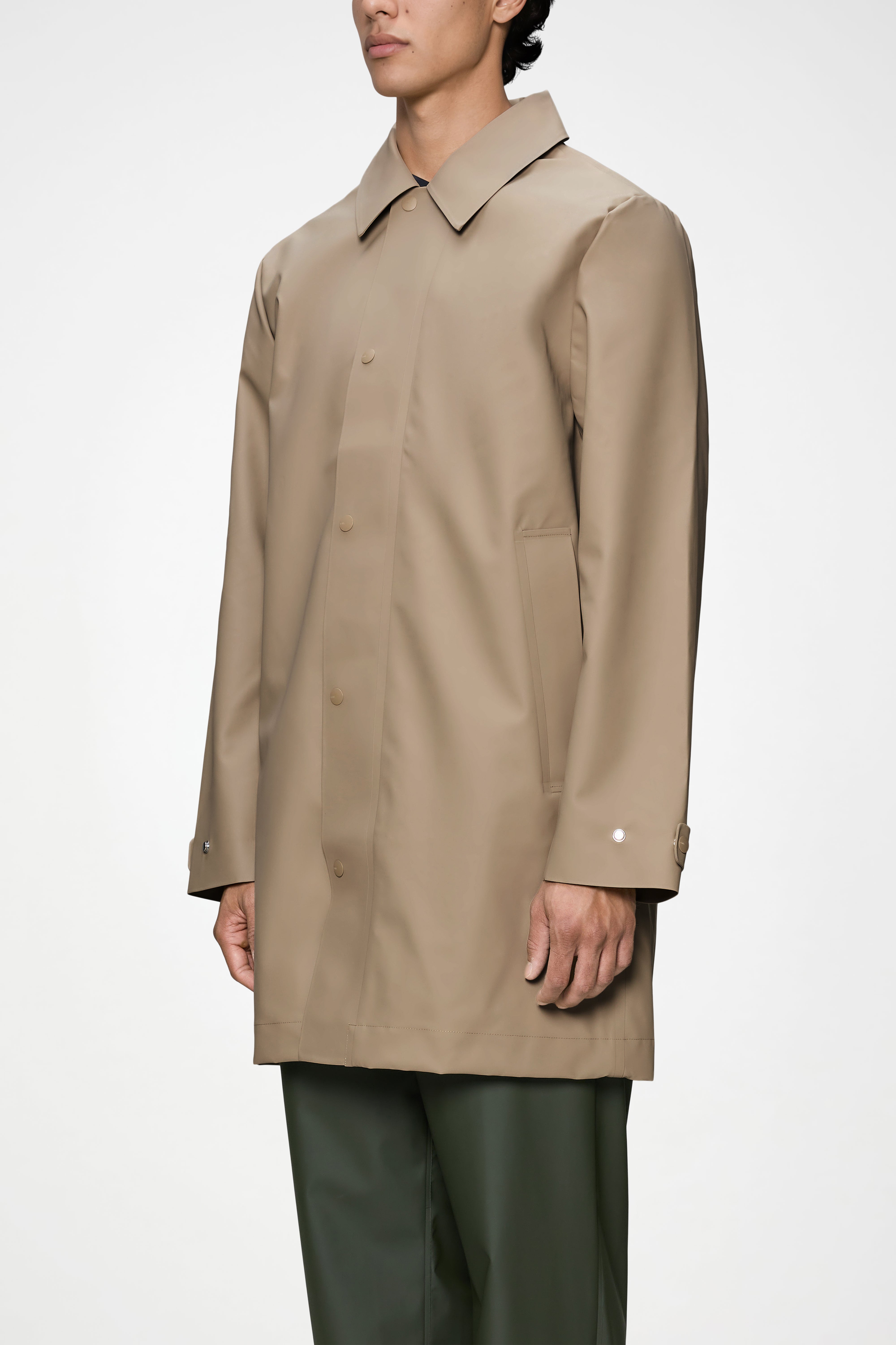 RAINS Nara Long Jacket Beige Jacket
