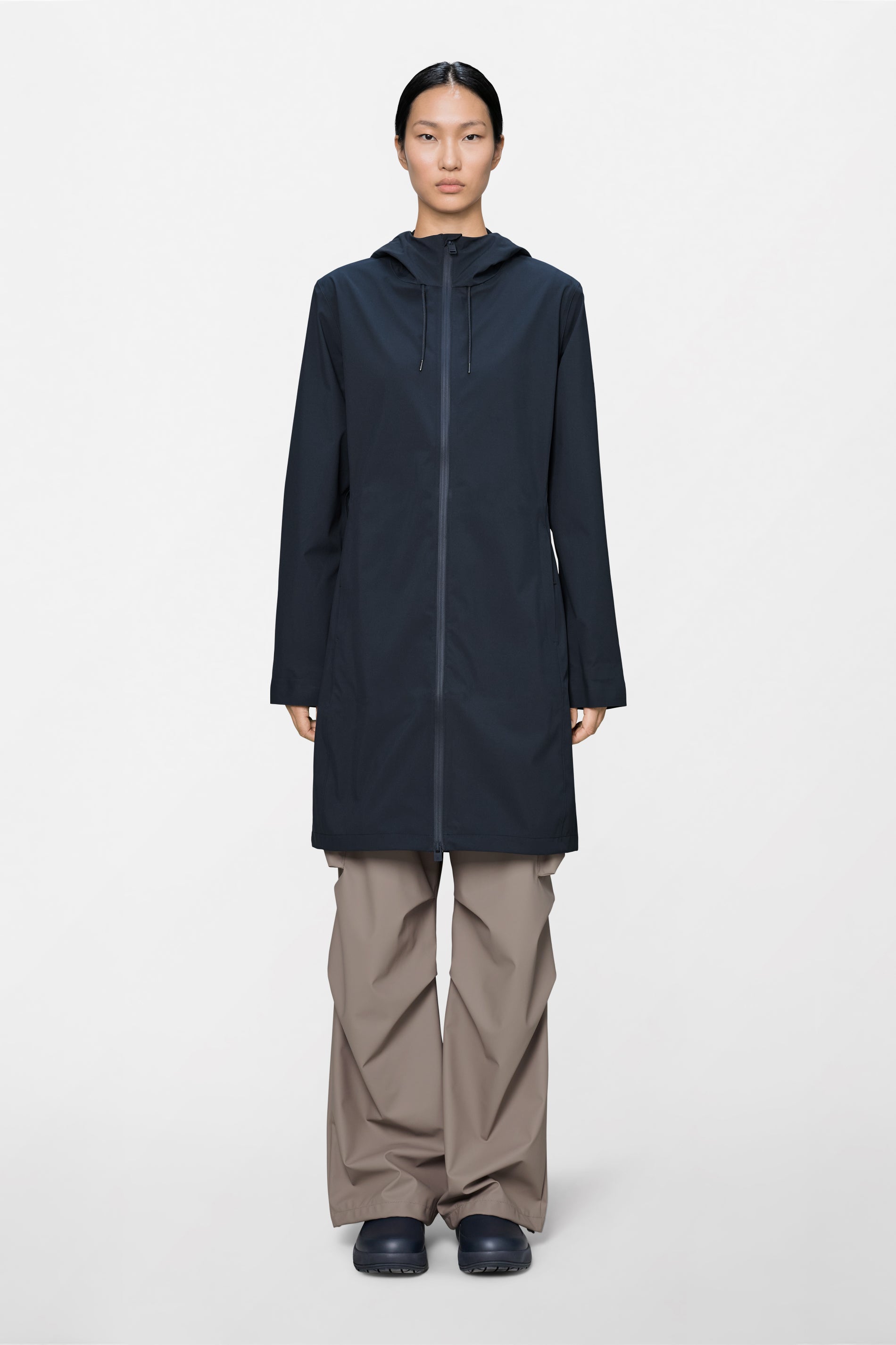 RAINS Suva Hardshell Long W Jacket Navy Jacket