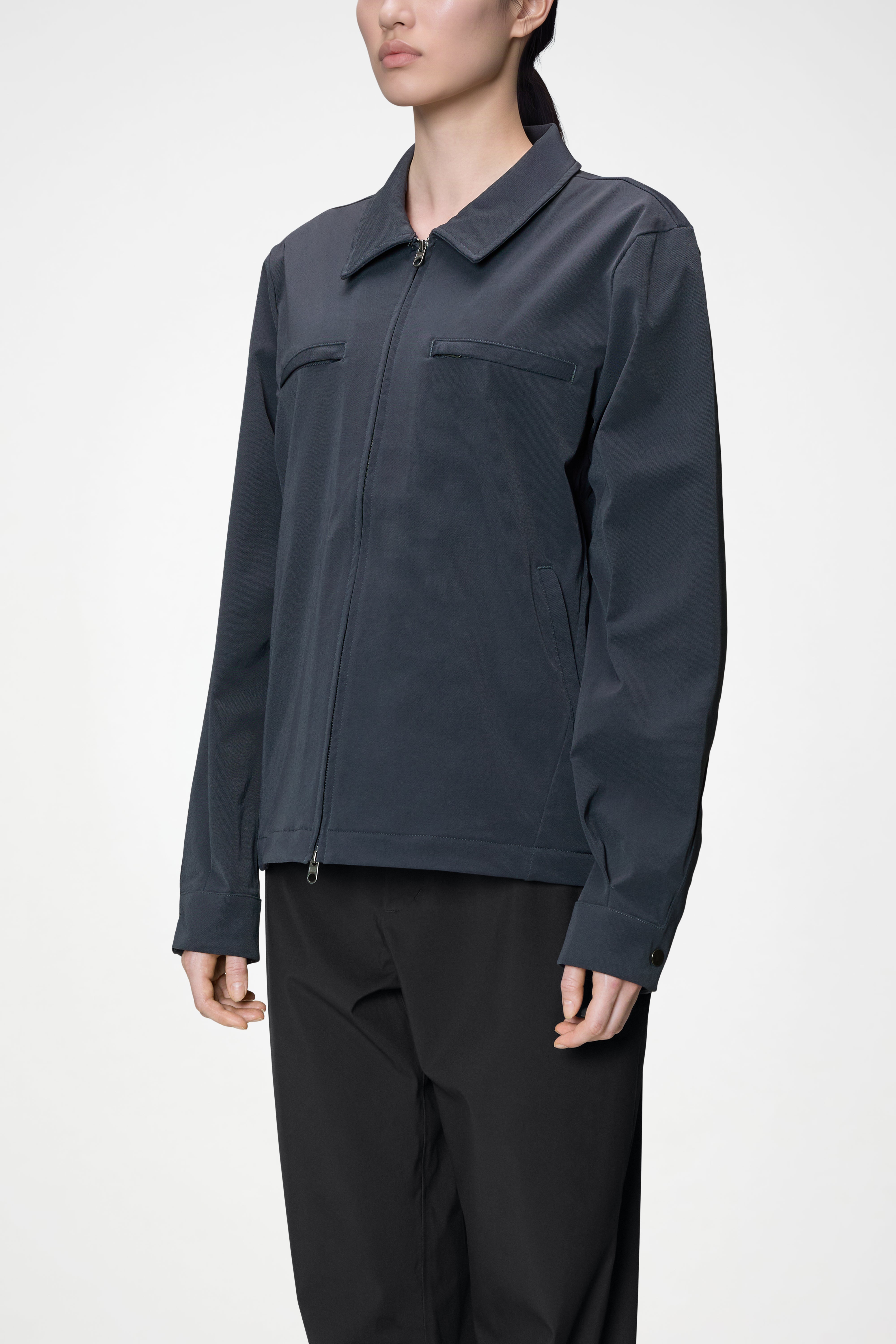 RAINS Tech Woven Overshirt Veil Long Sleeve